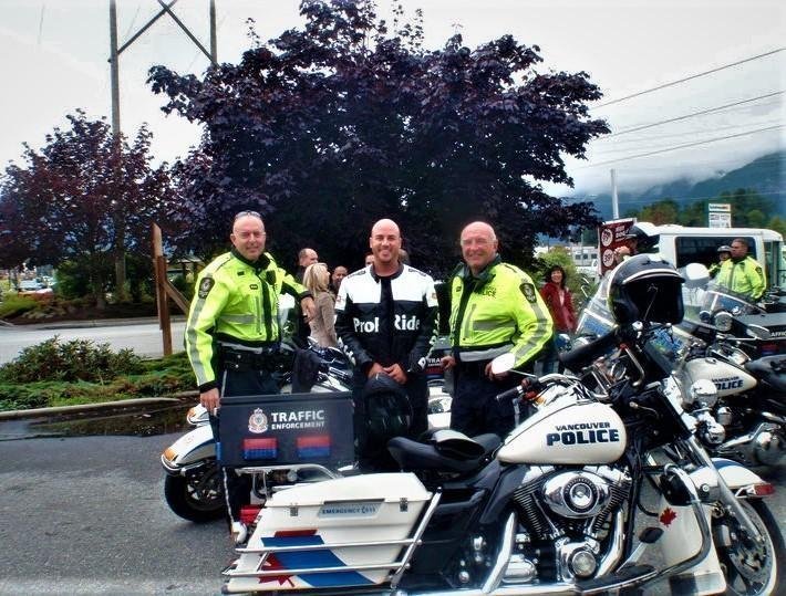 Daniel working with police riders